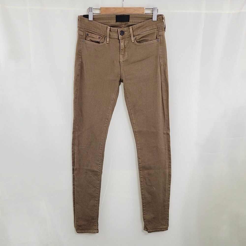 Vince stretch skinny jeans dark khaki Tan Women's Pants size 26